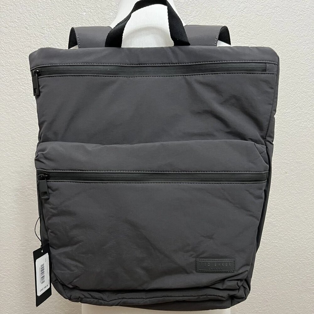 NEW Ted Baker London Crayve Paper Touch Nylon Unisex Sleek City Backpack